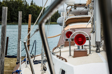 Details of a sail boat