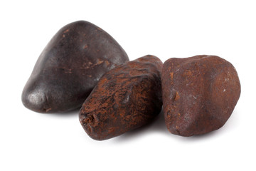 Iron meteorites isolated on white