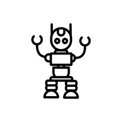 Fototapeta premium robot avatar technology artificial machine linear design