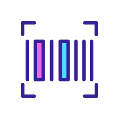 The bar code is an icon vector. Thin line sign. Isolated contour symbol illustration