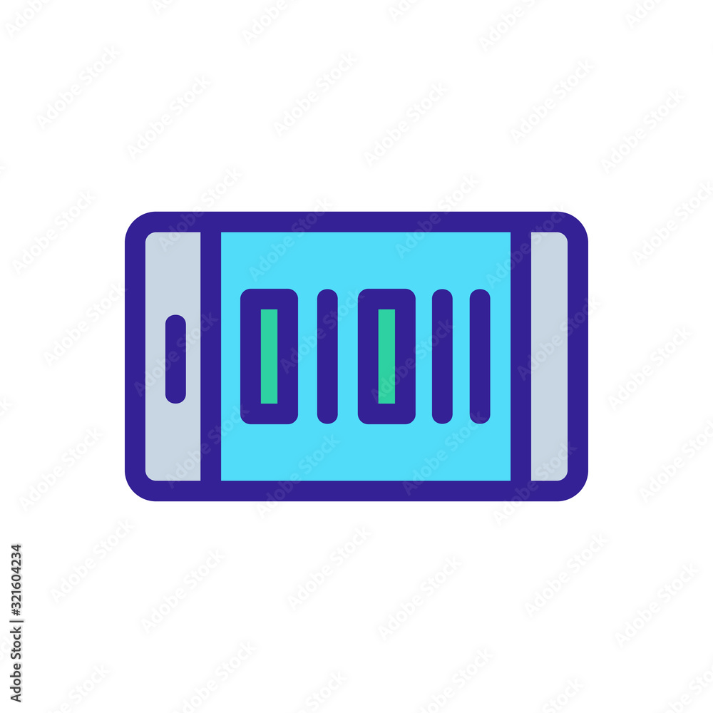 Poster the bar code is an icon vector. thin line sign. isolated contour symbol illustration