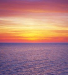 Fototapeta na wymiar Colours of sea sunset.