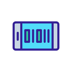 The bar code is an icon vector. Thin line sign. Isolated contour symbol illustration