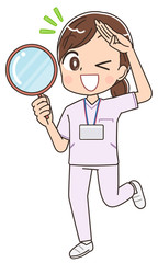 看護師 白衣 女 イラスト ナース マンガ 医療 かわいい