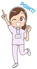 看護師 白衣 女 イラスト ナース マンガ 医療 かわいい