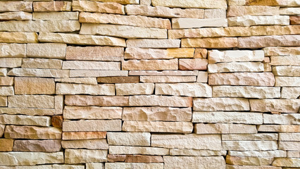 RED Brown Brick Stone Wall Concrete Cement horizontal, architecture , construction for hight Quality artwork design rough surface wallpaper background texture.
