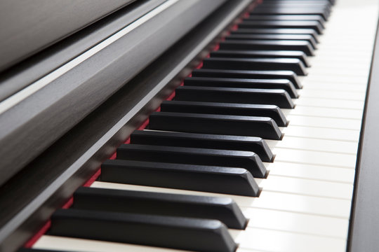 closeup piano keys