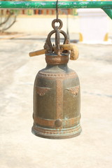 Fototapeta premium Old bell in buddhist temple of Thailand