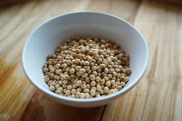 Fresh Soybean in bowl before make soy milk.