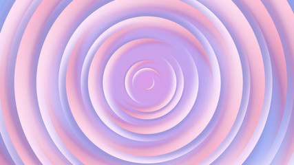 Pink purple circles abstract background.3D illustration with paper cut style.