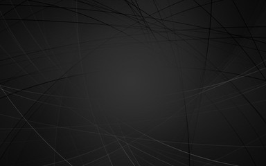 Naklejka premium Abstract geometric black and gray curve line gradient texture background. with space for concept design Technology and modern.