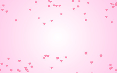 Valentine day pink hearts on pink background.