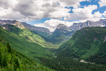 Fototapeta na wymiar Mountain landscape at Glacier National Park Montana, USA