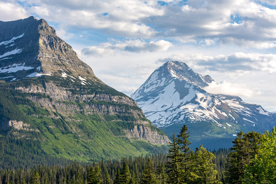 Rocky Mountains in Glacier National Park in the U.S. state of Montana.