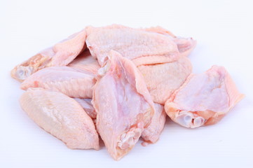 Chicken wings on white background