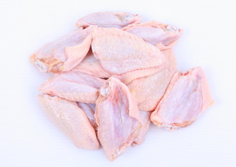 Chicken wings on white background