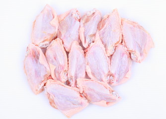 Chicken wings on white background