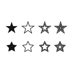 Star icons. Sparkles, shining burst. Vector symbols star isolated on white background vector