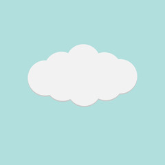 White clouds in the blue sky icon-vector