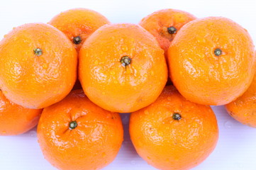 Orange on a white background