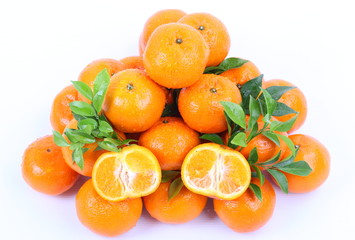 Orange on a white background