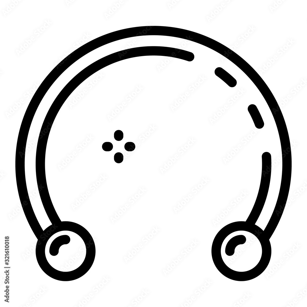 Poster surface piercing icon. outline surface piercing vector icon for web design isolated on white backgro