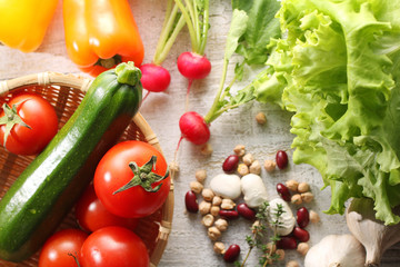 色々な野菜の集合イメージ写真