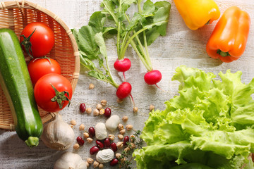 色々な野菜の集合イメージ写真