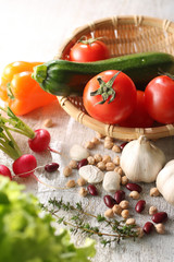 色々な野菜の集合イメージ写真