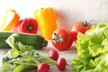 Fototapeta na wymiar 色々な野菜の集合イメージ写真