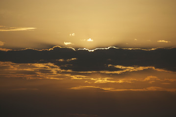 Sunrise covered by clouds 