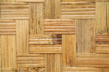 Native Thai style bamboo wall, natural wickerwork