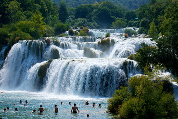 Waterfall in Croatia park 