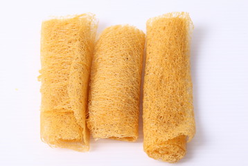 Tong Muan, a type of rolled wafer, a traditional dessert in Thailand