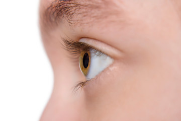 Cropped close up of teenage 14 years old girls on a white background