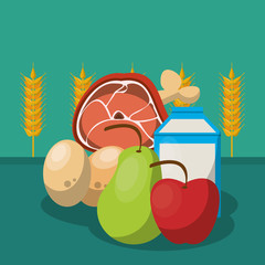 healthy food life style icons