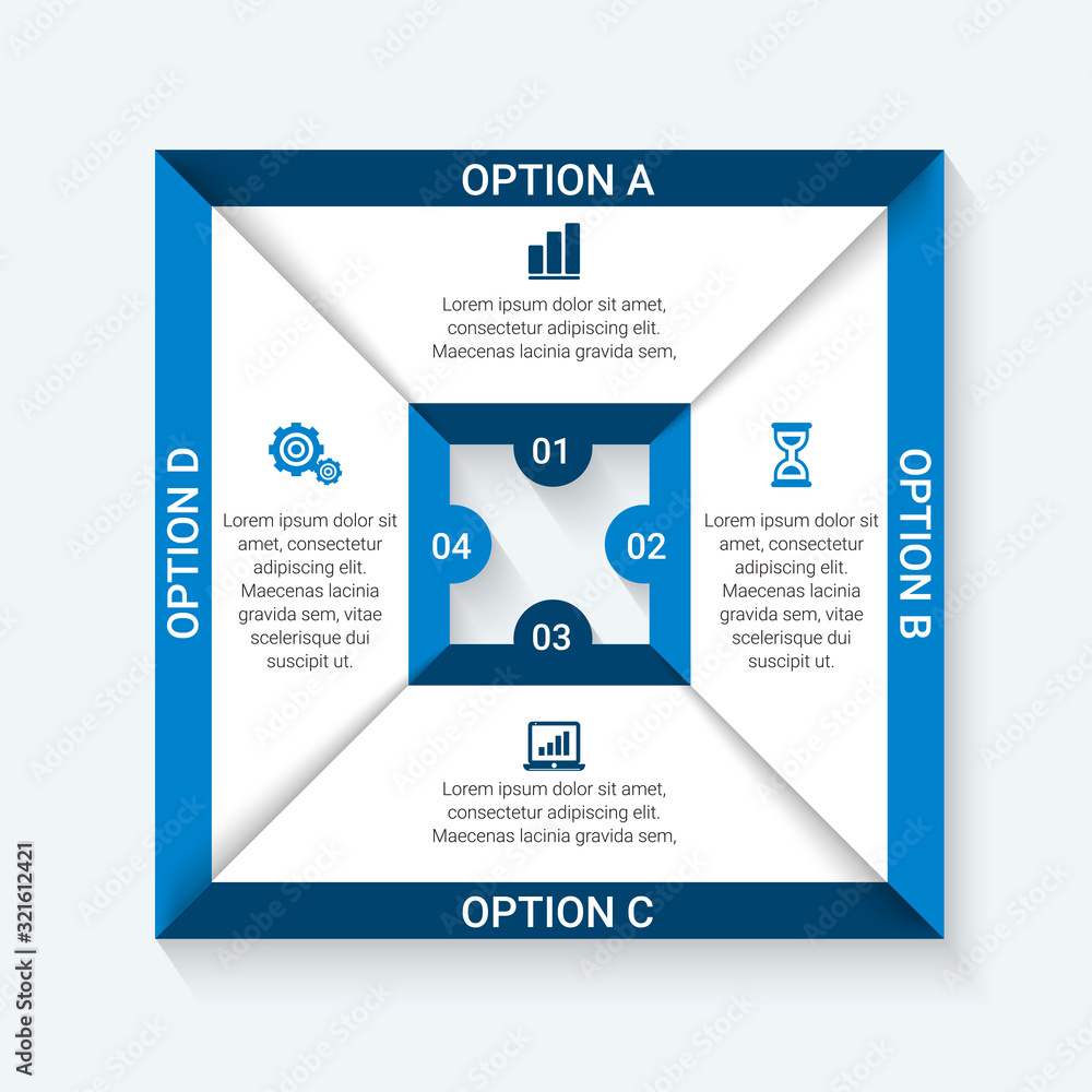 Poster infographic design vector and marketing icons can be used for workflow layout, diagram, annual repor