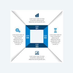 Infographic design vector and marketing icons can be used for workflow layout, diagram, annual report, web design. Business concept with options, steps or processes.