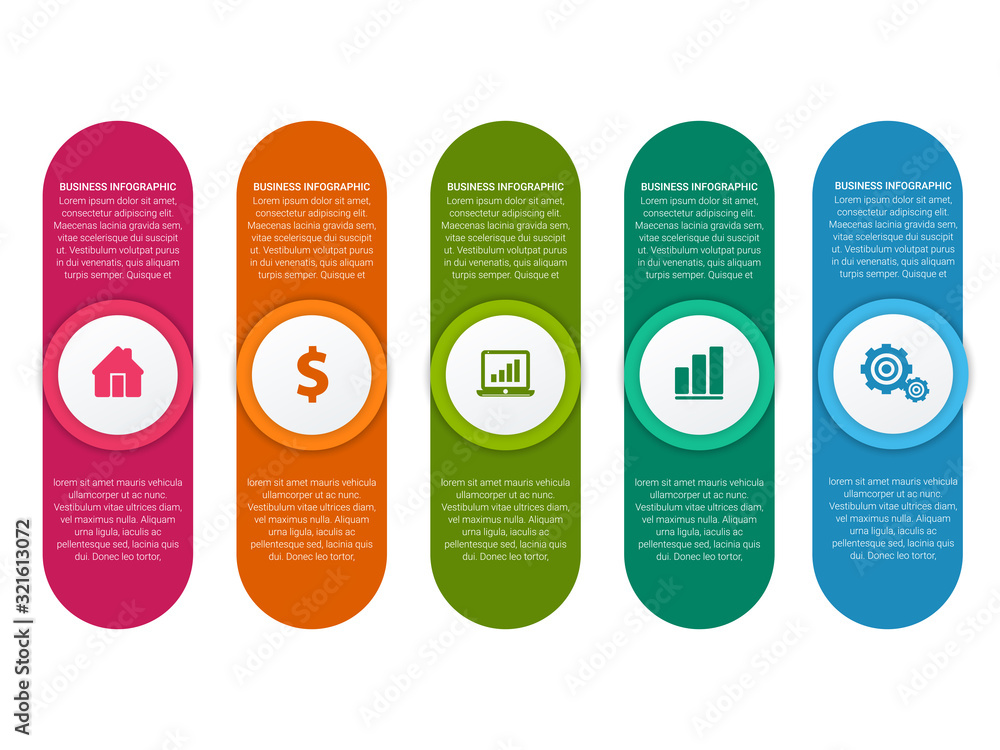 Poster infographic design vector and marketing icons can be used for workflow layout, diagram, annual repor