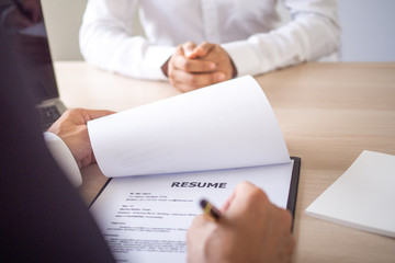 Executives are interviewing new employees, based on resumes, work experience and Attitude about...