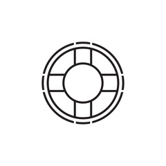Fototapeta na wymiar lifebuoy icon design vector logo template EPS 10