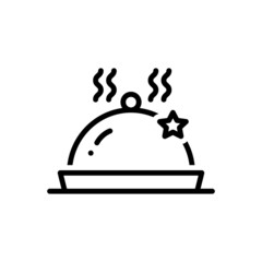 Black line icon for literally 