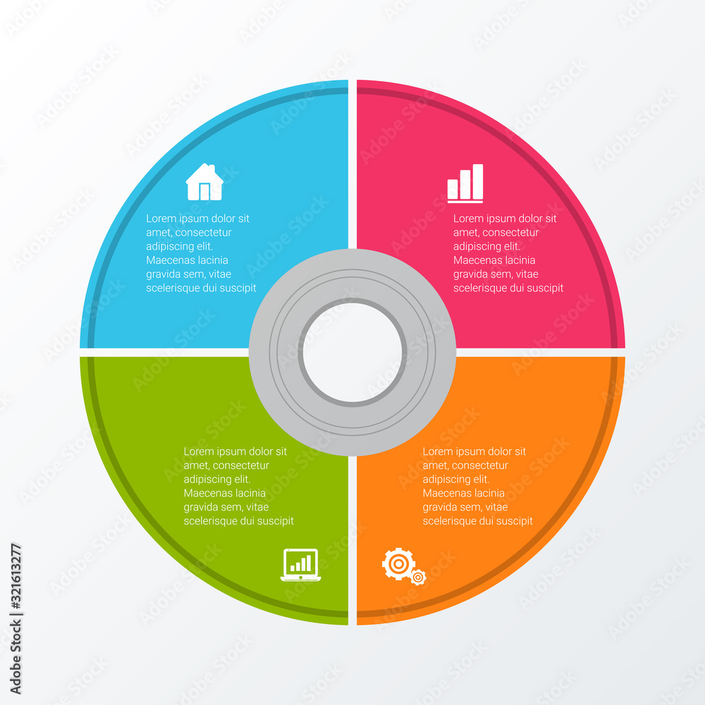 Poster business data visualization. process chart. abstract elements of graph, diagram with steps, options,
