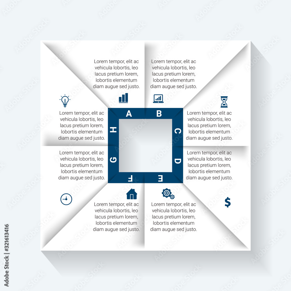 Poster business data visualization. process chart. abstract elements of graph, diagram with steps, options,