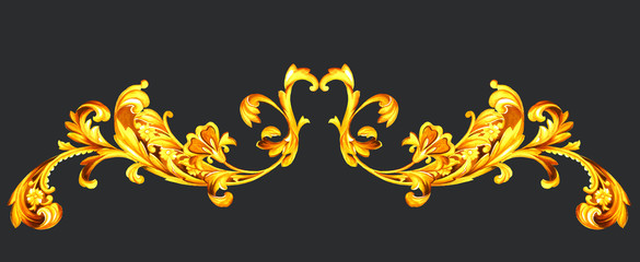 Decorative abstract composition in Baroque style