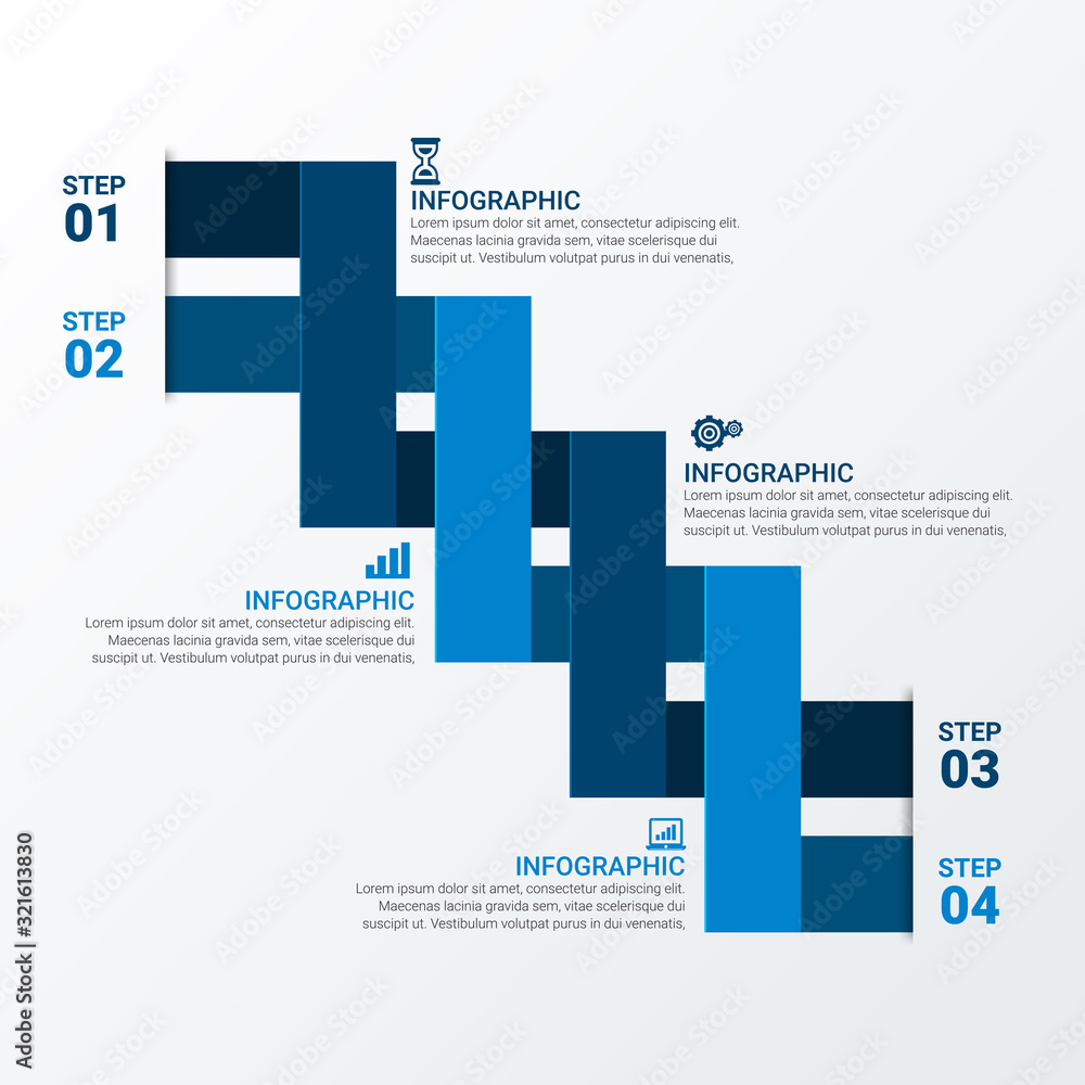 Poster business data visualization. process chart. abstract elements of graph, diagram with steps, options,