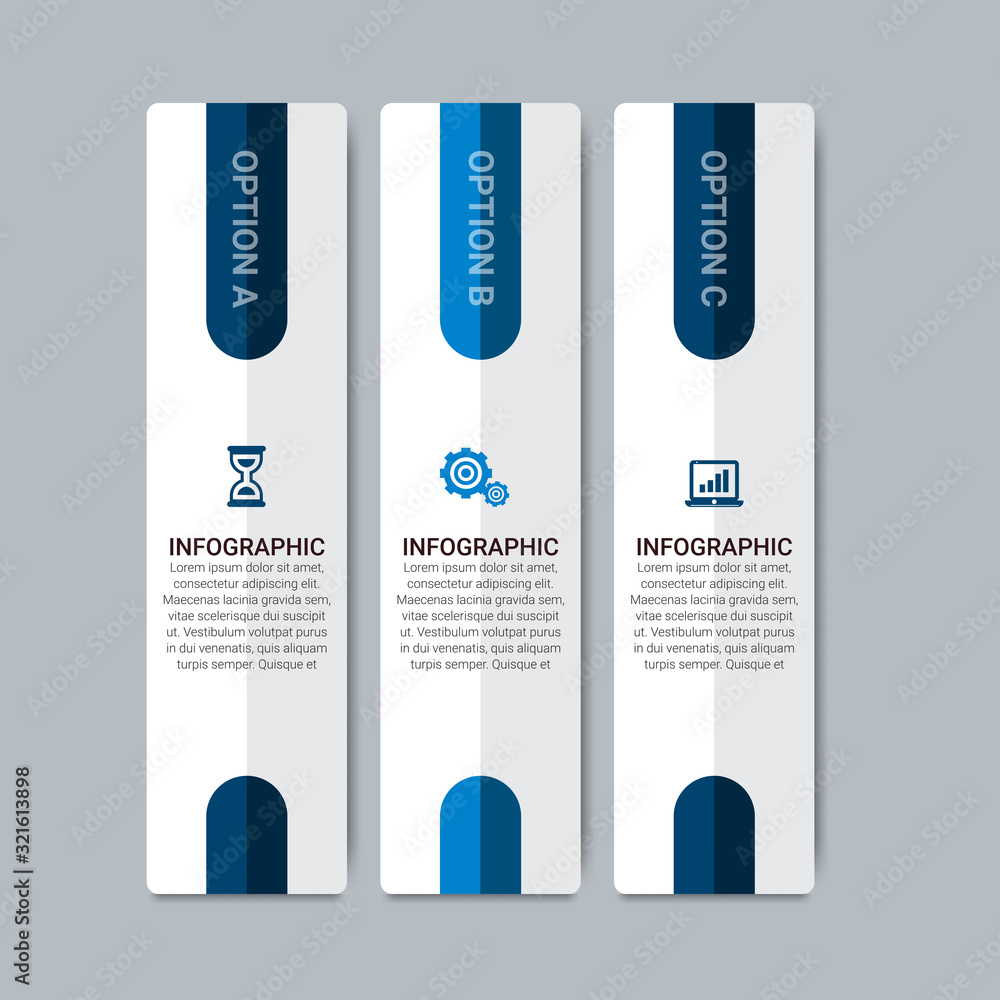 Poster business data visualization. process chart. abstract elements of graph, diagram with steps, options,
