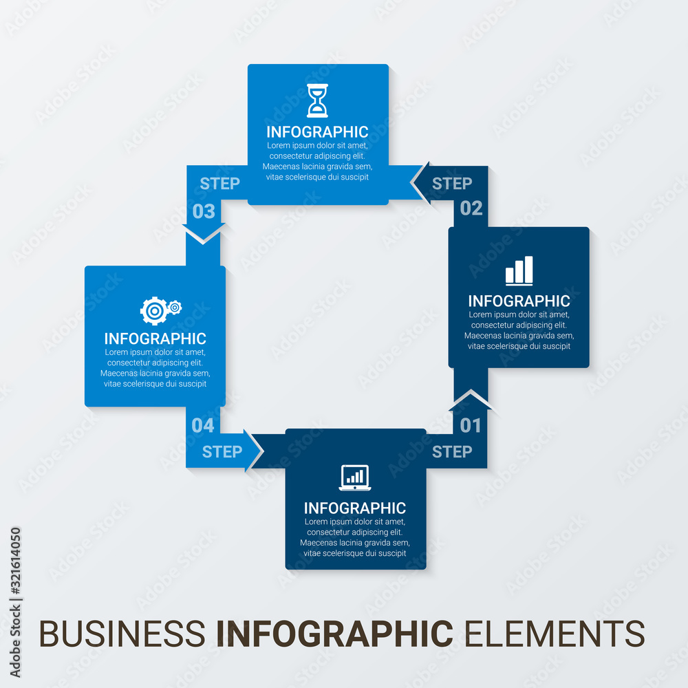 Poster business data visualization. process chart. abstract elements of graph, diagram with steps, options,
