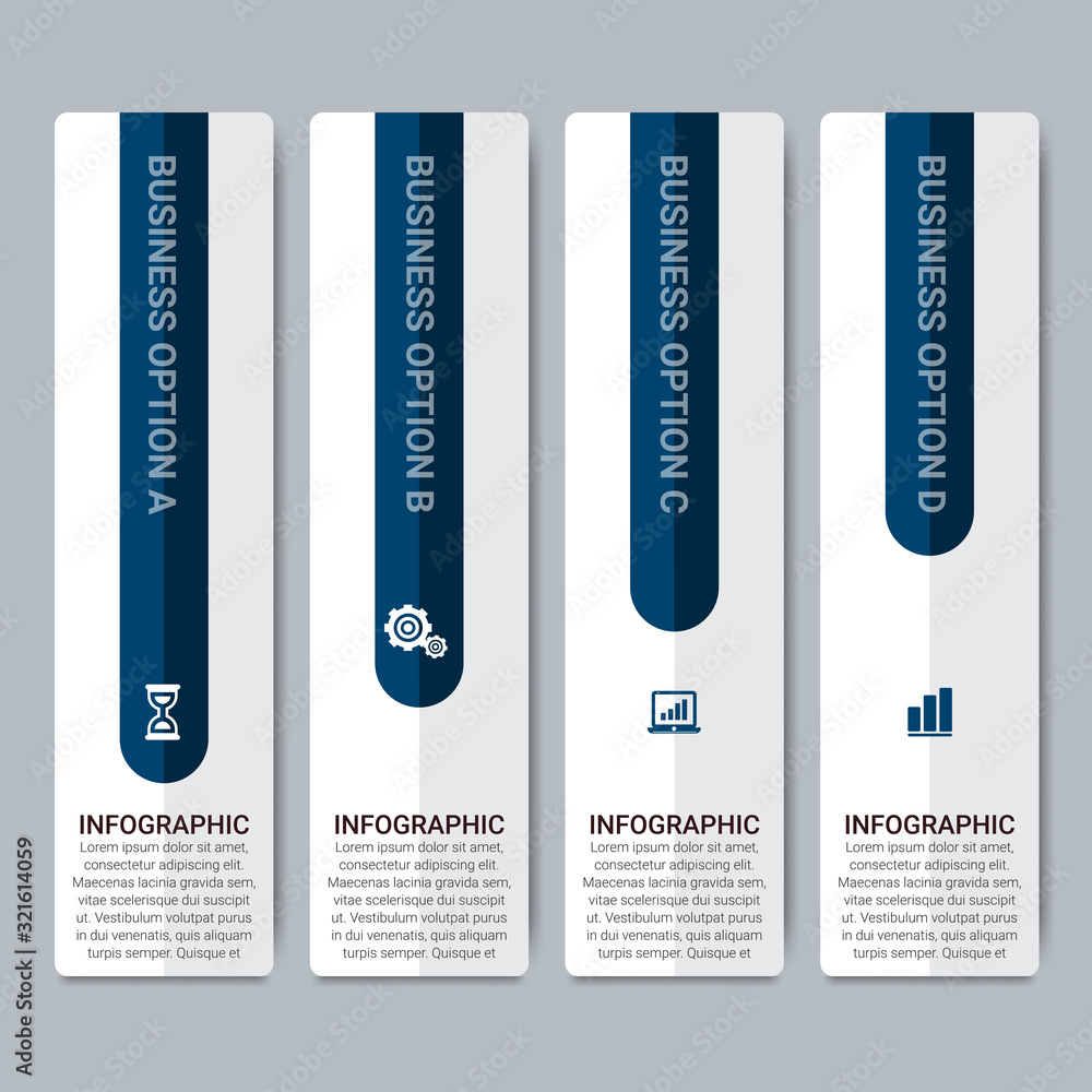Poster business data visualization. process chart. abstract elements of graph, diagram with steps, options,