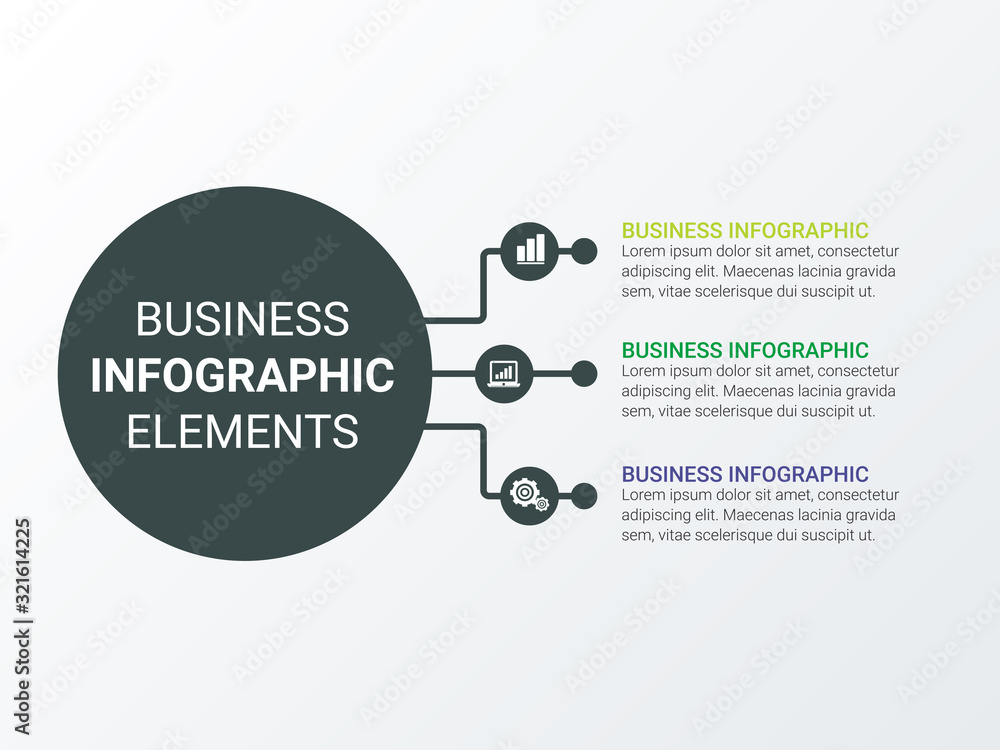 Poster vector infographic label design template with icons and options or steps. can be used for process di